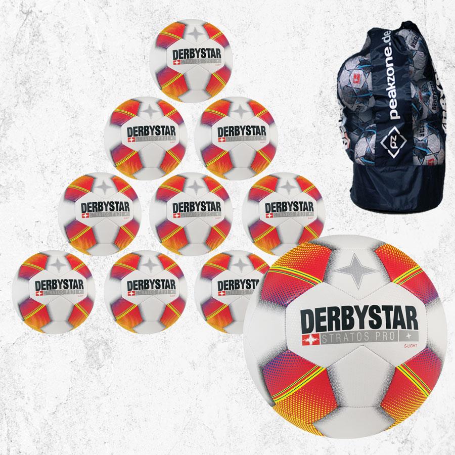 10er Ballpaket Derbystar STRATOS PRO S-Light TT Gr.5 inkl. Ballsack