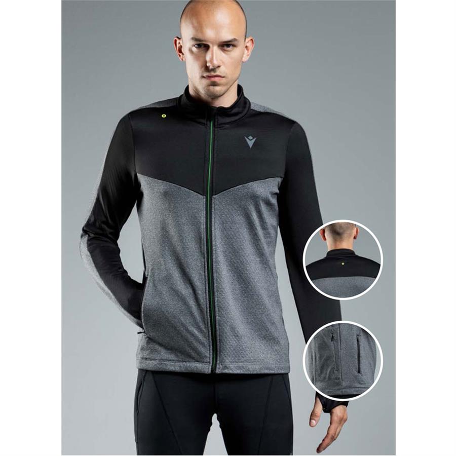 macron JORDAN Laufjacke grau/schwarz
