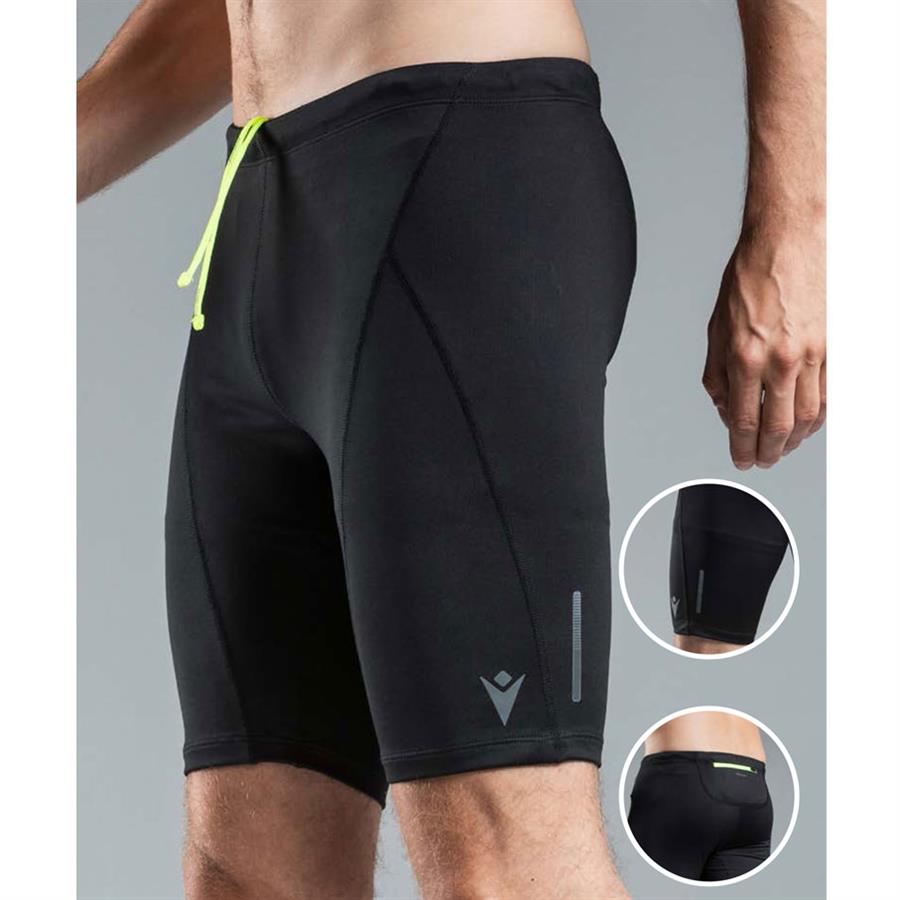 macron CHARLES kurze Lauftights schwarz