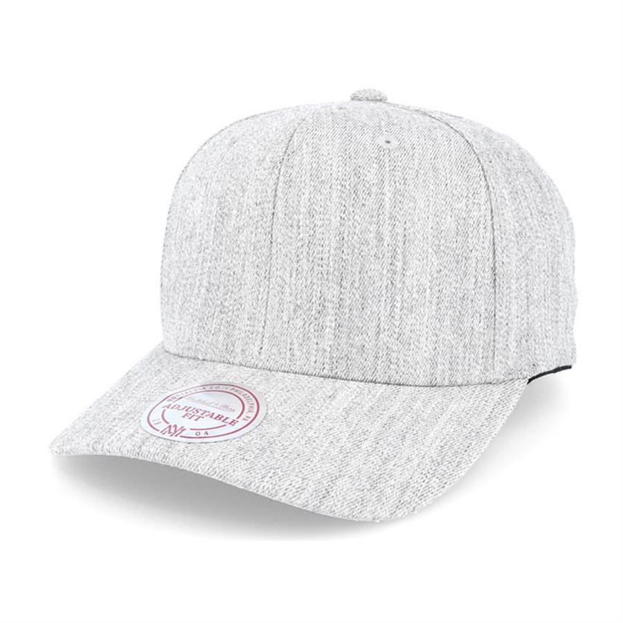 Mitchell & Ness 110 Curved Own Brand Blank Snapback Cap heather grau
