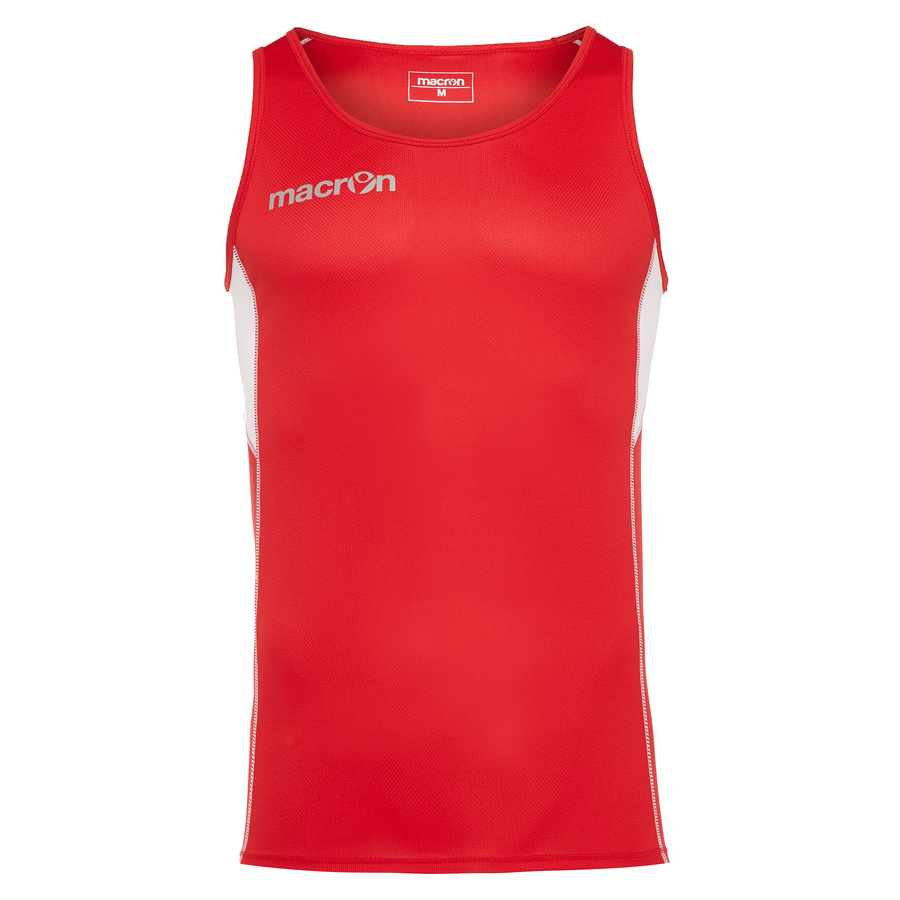 macron NARGIS Herren Lauftop-rot-M