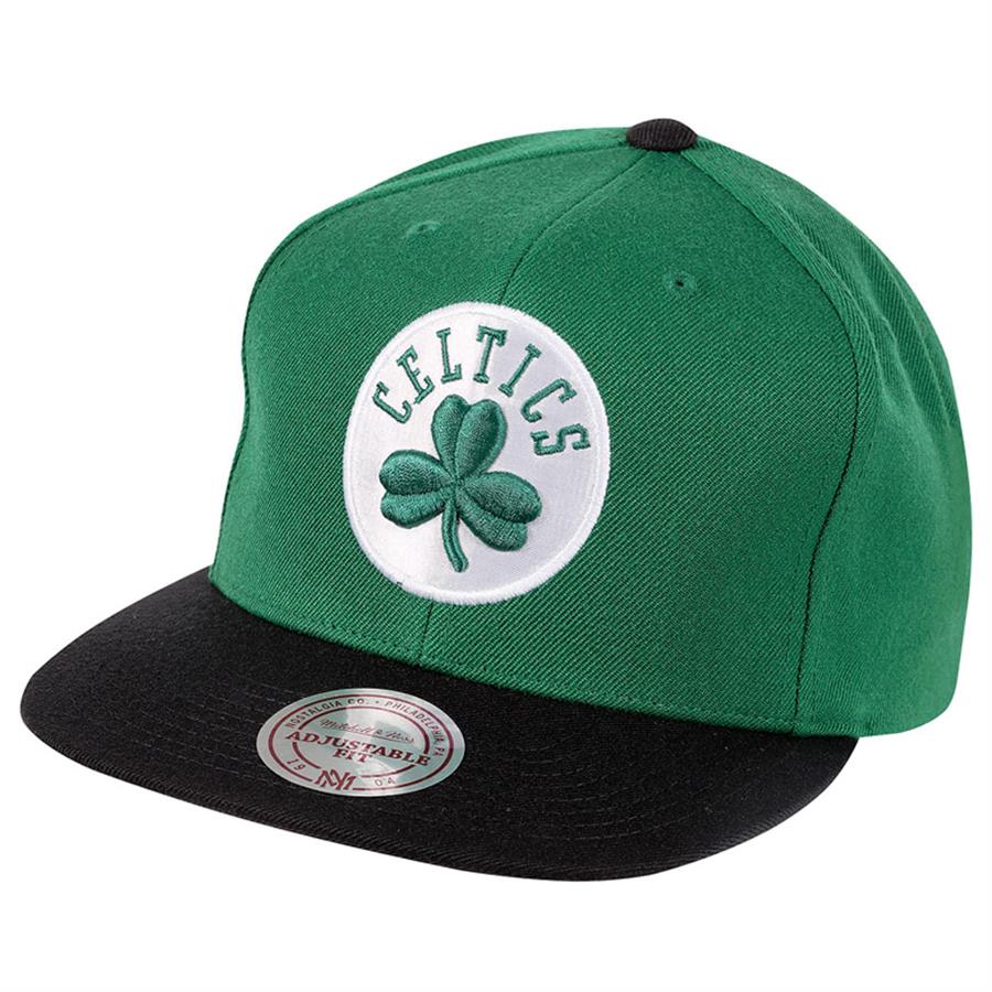 Mitchell & Ness BOSTON CELTICS NBA Satin Fused Cap grün/schwarz