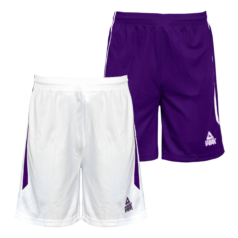 PEAK Damen Basketball Shorts (weiß/lila-lila/weiß)
