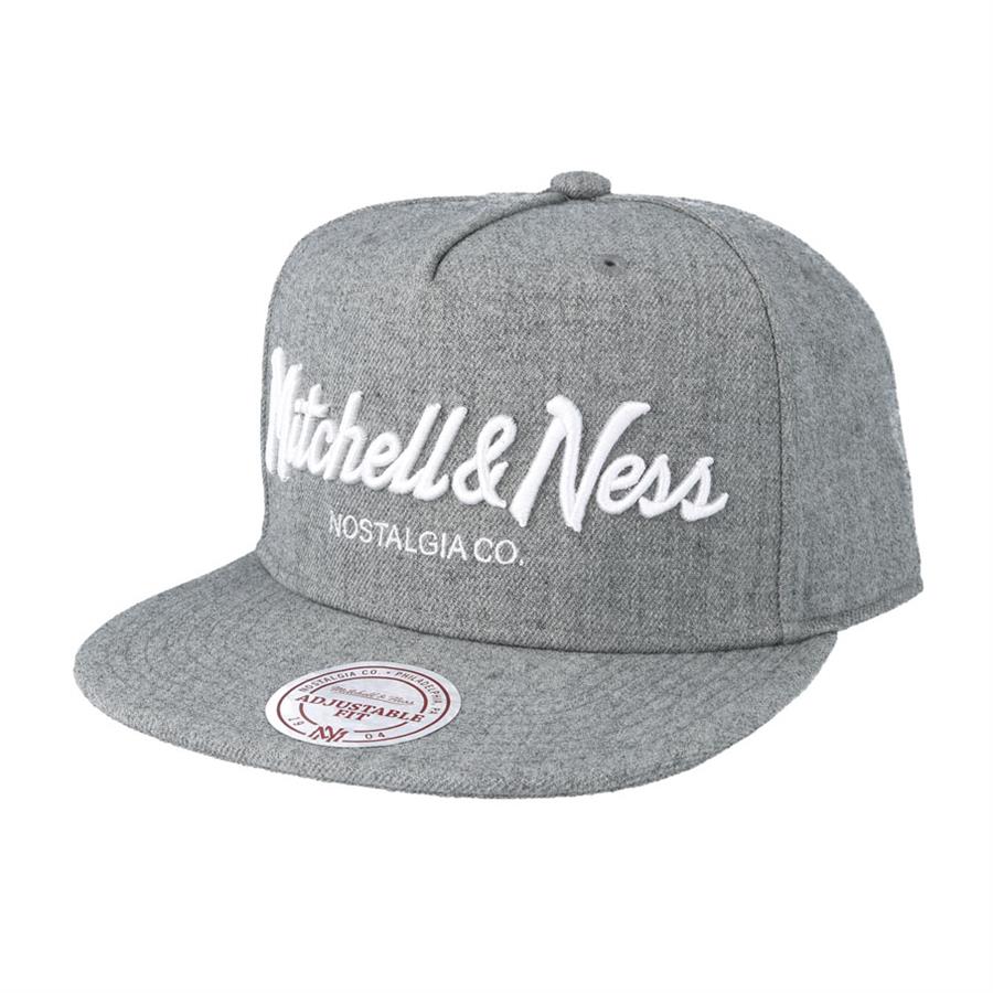 Mitchell & Ness Flat Own Brand Pinscript Snapback Cap Own Brand Pinscript grau melange