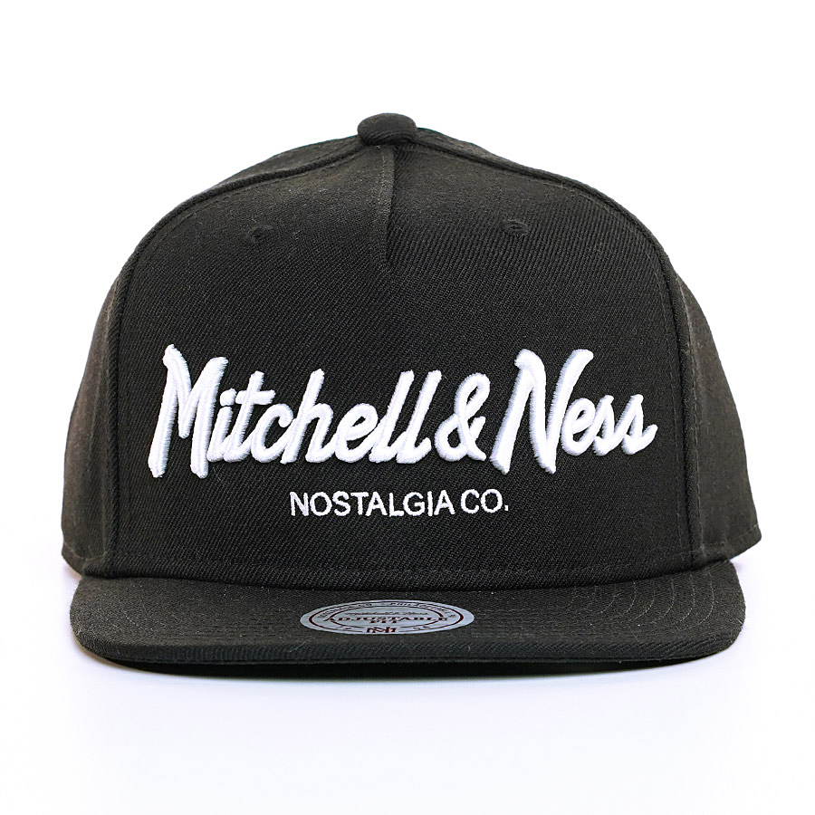 Mitchell & Ness Flat Own Brand Pinscript Snapback Cap schwarz/weiß