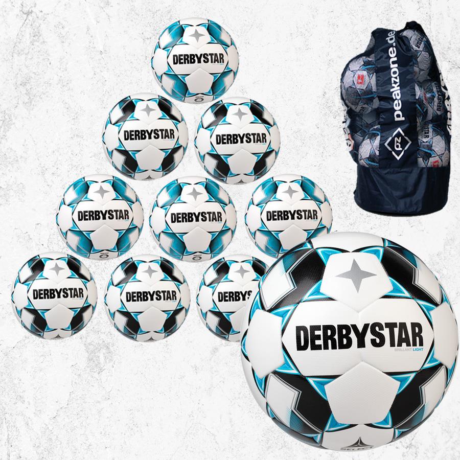 10er Ballpaket Derbystar BRILLANT Light DB Gr.5 inkl Ballsack