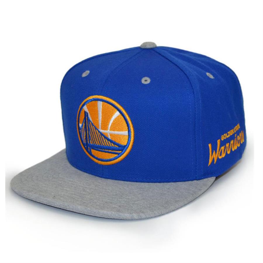 Mitchell & Ness GOLDEN STATE WARRIORS Flat 2 Tone Grey Heather NBA Cap royalblau/gelb