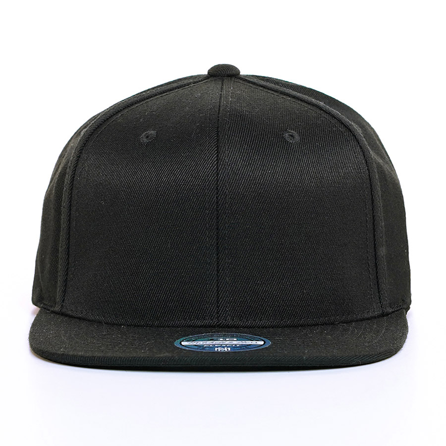 Mitchell & Ness 110 Flat Blank Snapback Cap Own Brand-schwarz