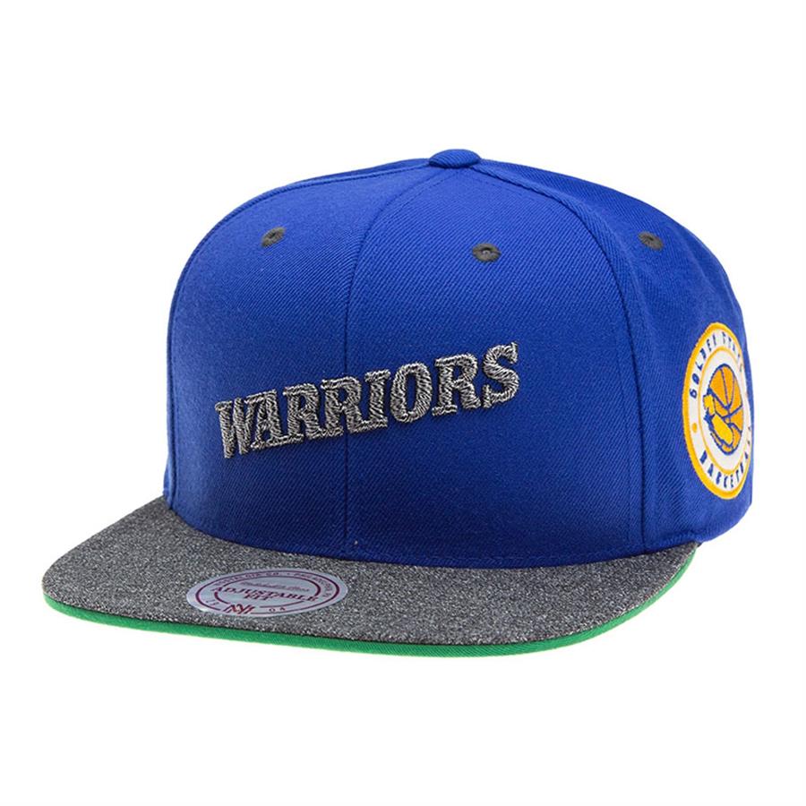 Mitchell & Ness GOLDEN STATE WARRIORS HWC Melange Patch Cap royalblau