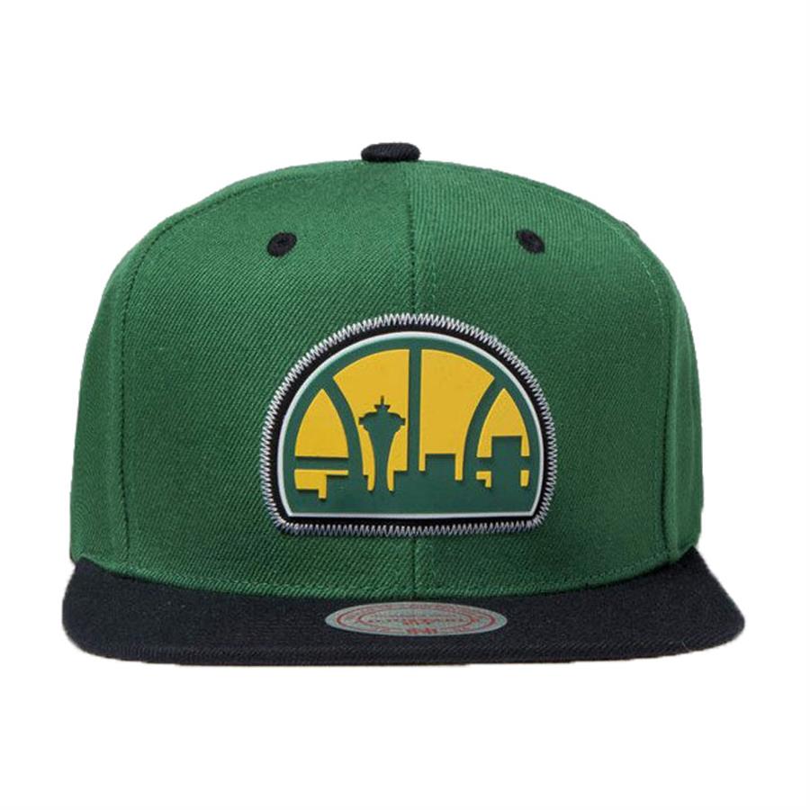 Mitchell & Ness SEATTLE SUPERSONICS HWC Zig Zag Cap grün