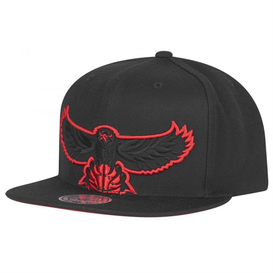 Mitchell & Ness ATLANTIC HAWKS Cropped XL NBA Cap schwarz