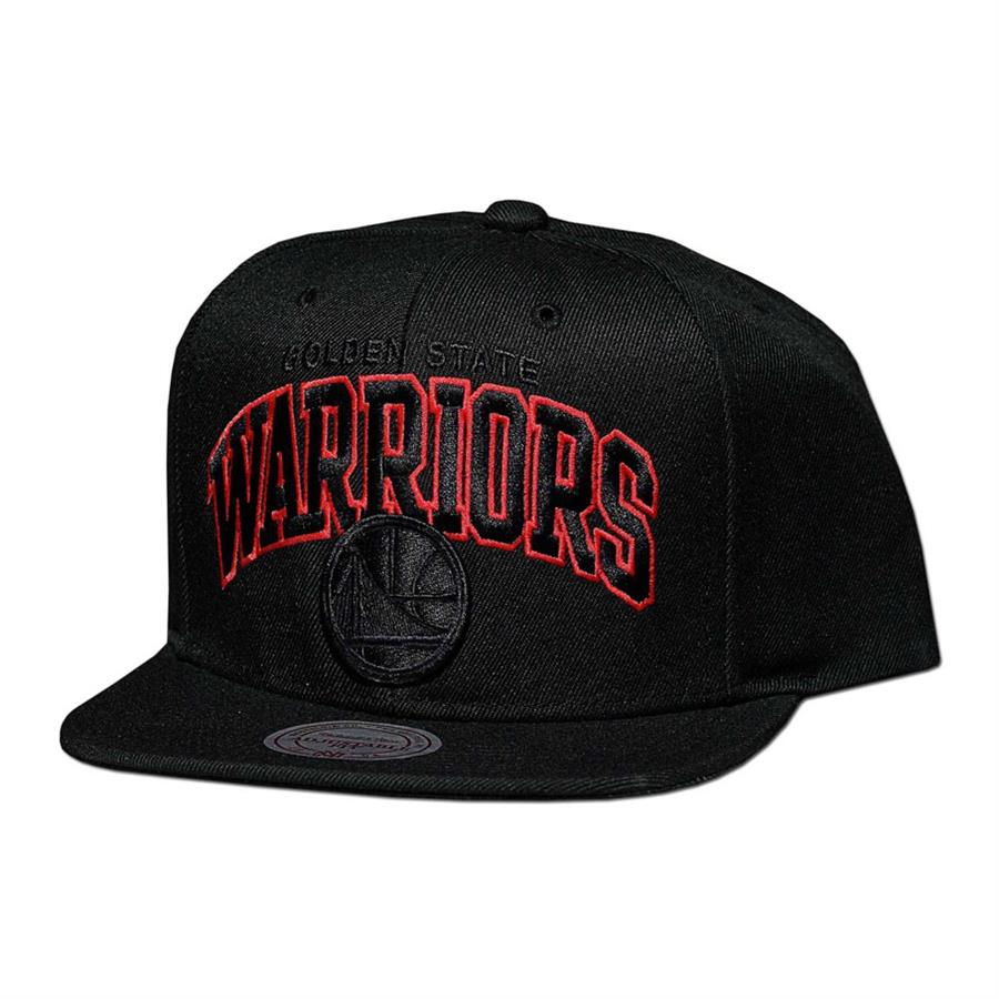 Mitchell & Ness GOLDEN STATE WARRIORS Red Pop Team Arch Cap schwarz