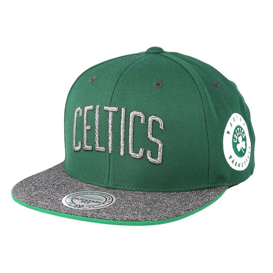 Mitchell & Ness BOSTON CELTICS HWC Melange Patch Cap grün/grau