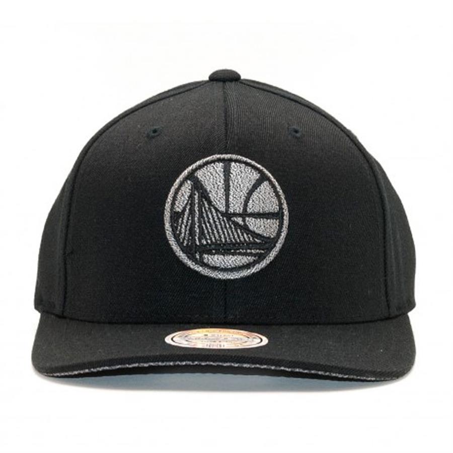 Mitchell & Ness 110 GOLDEN STATE WARRIORS Curved Melange NBA Cap schwarz