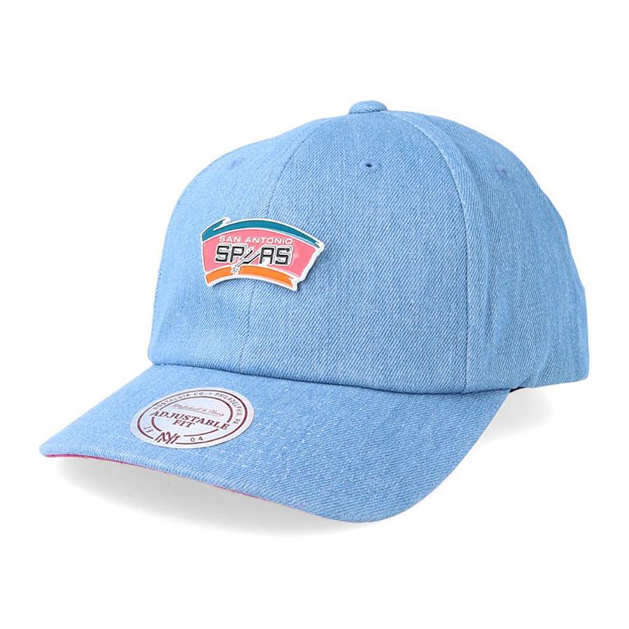 Mitchell & Ness SAN ANTONIO SPURS HWC Denim Pin Cap denim/pink